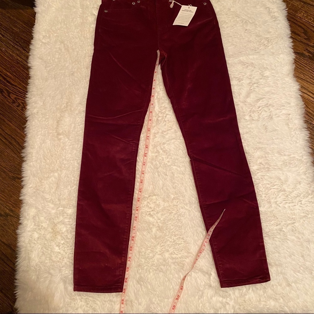 J. Crew Red High Rise Toothpick Pants Size 25 - Picture 11 of 13